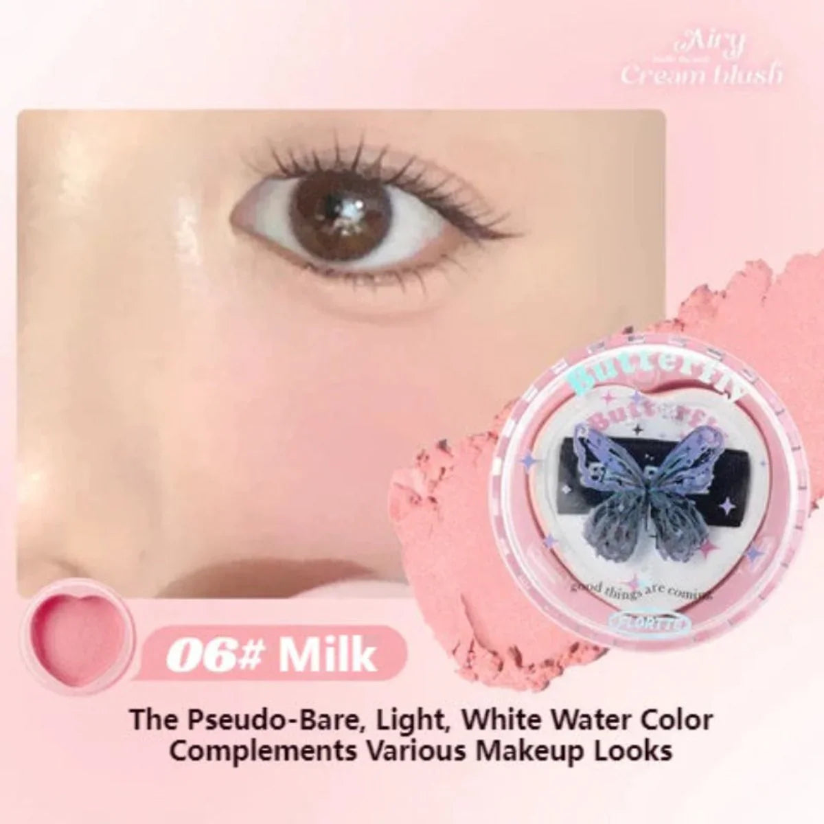 Flortte Butterfly Airy Meladerm Style Blush Cream 6g