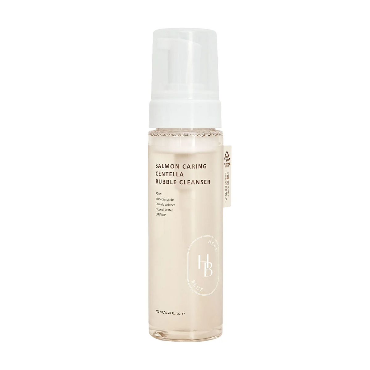 Heveblue Salmon Caring Centella Bubble Cleanser 200ml