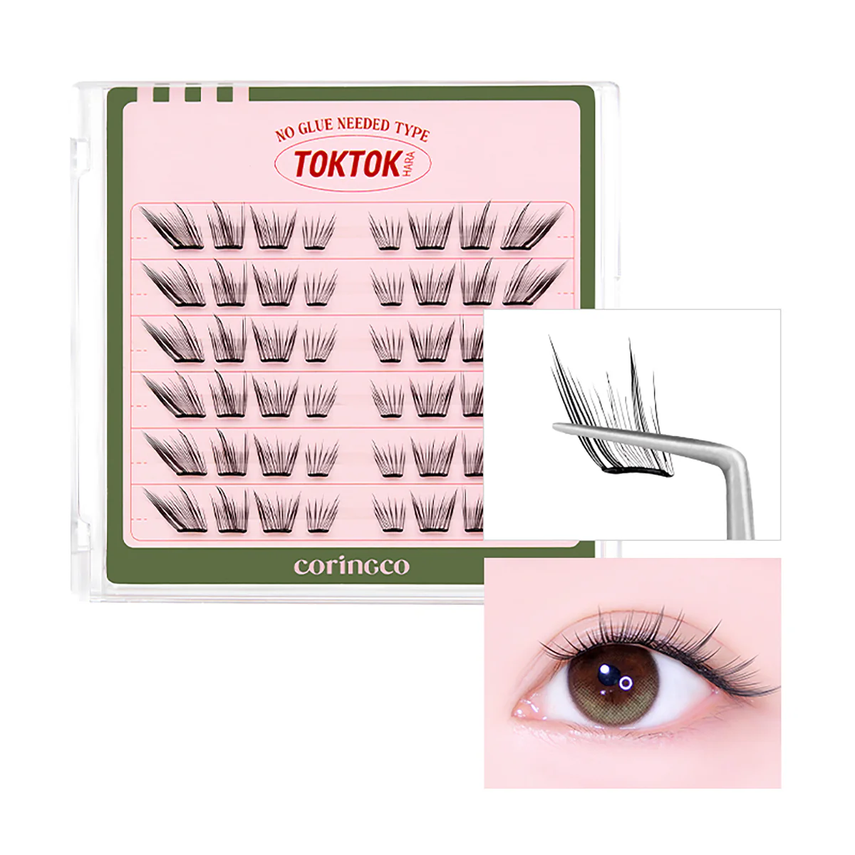 Coringco Toktokhara No Glue Eyelash