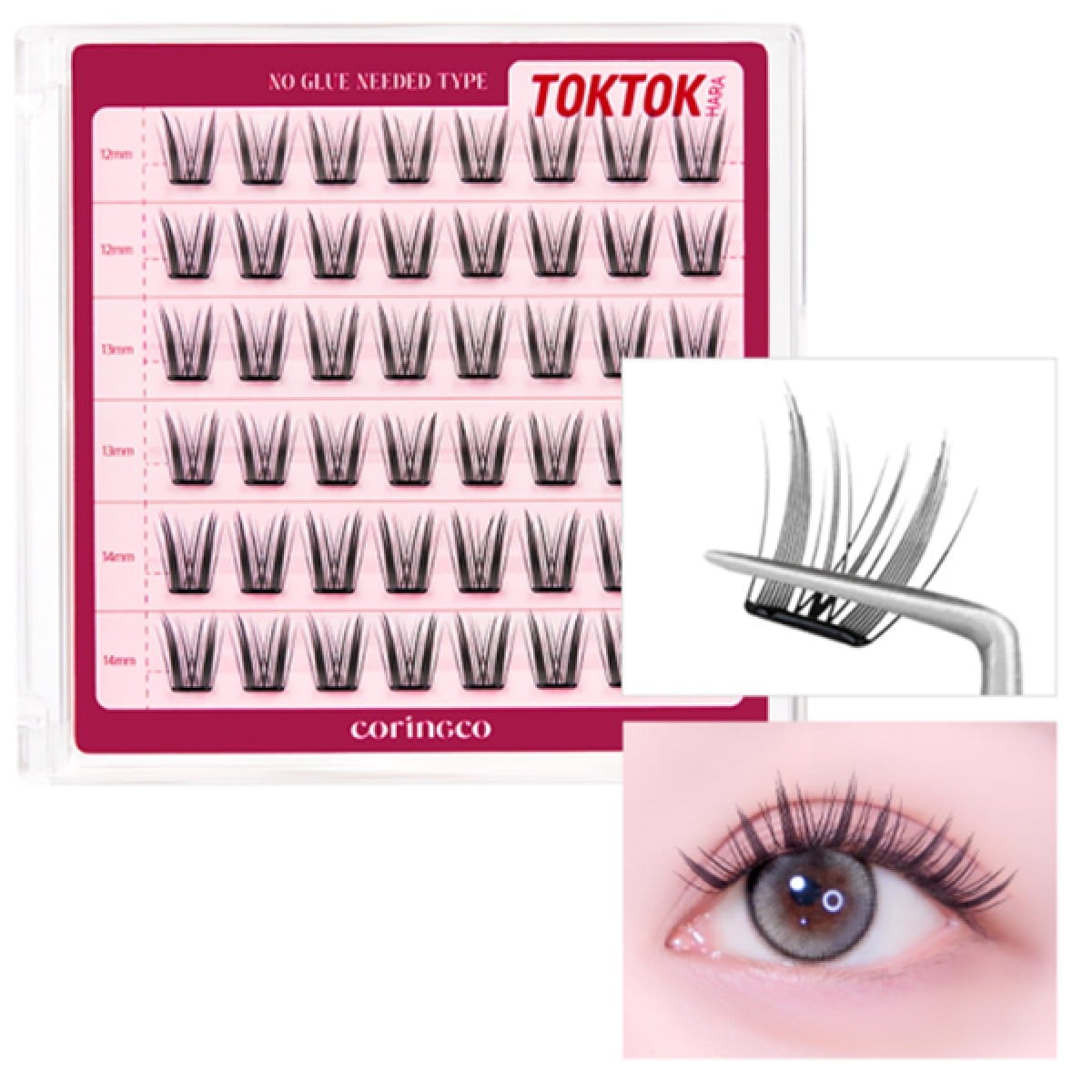 Coringco Toktokhara No Glue Eyelash